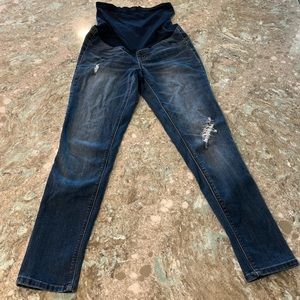Maternity 1822 Denim Distressed Ankle Jeans